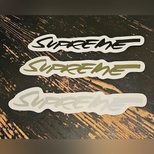 Supreme Futura Logo Stickers SS24 Complete Set Of 3 + FREE SURPRISE